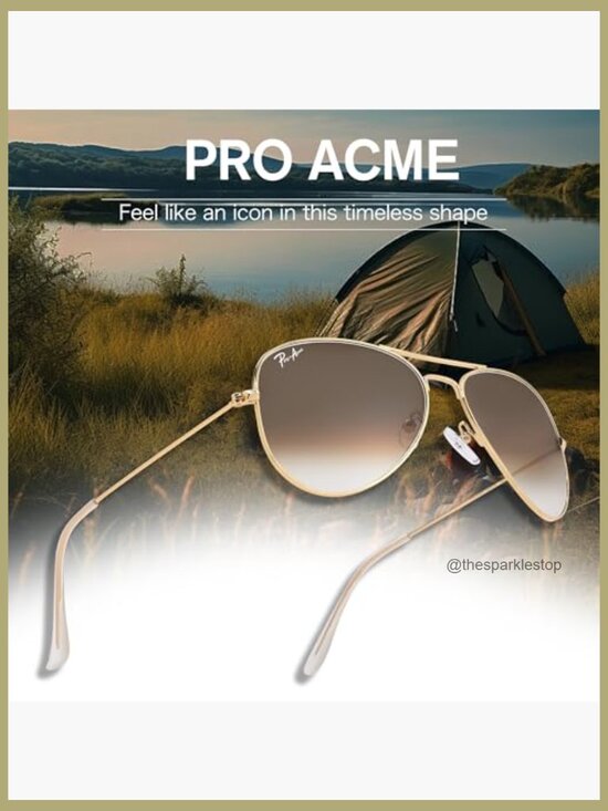 Metal Frame Glass Lens Aviator Sunglasses UV400 Protection main image 7